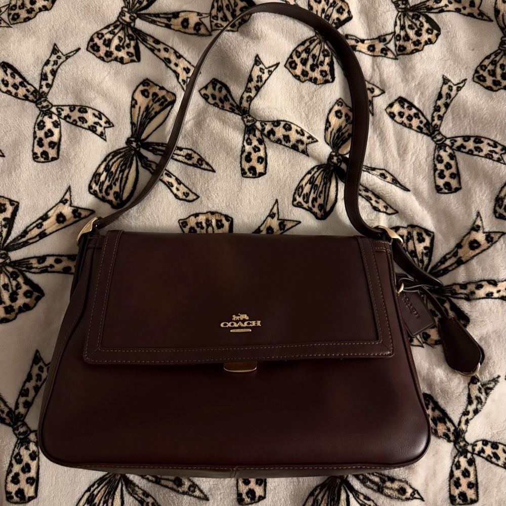 Coach Large Etta Flap Bag~ Espresso